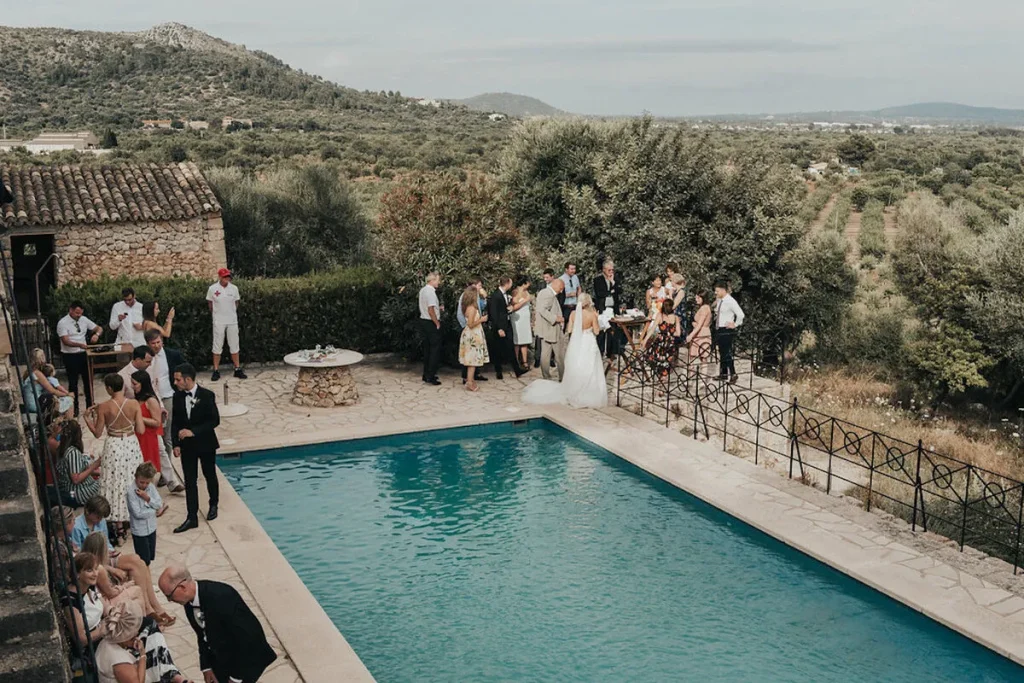 rural and rustic setting for the wedding celebration