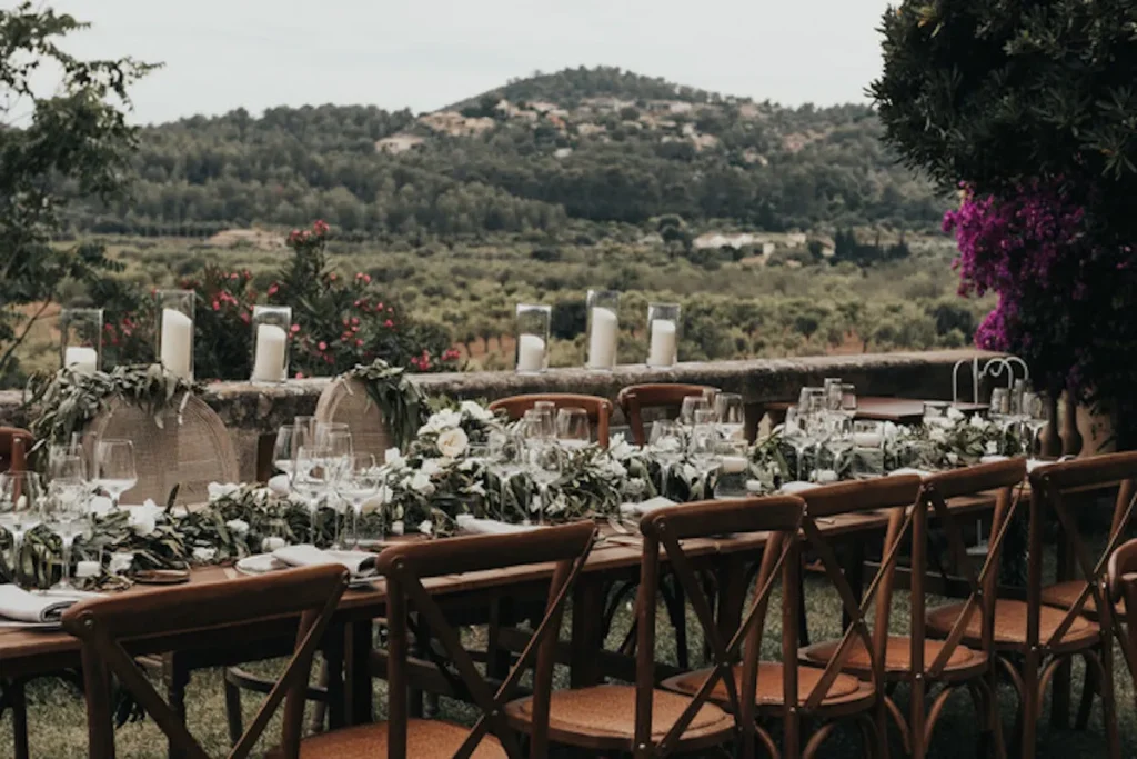Reception site for the bridal event