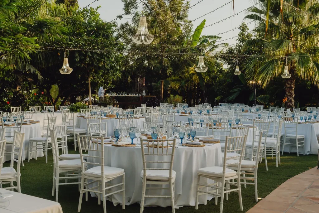 decoration in finca candles wedding venues