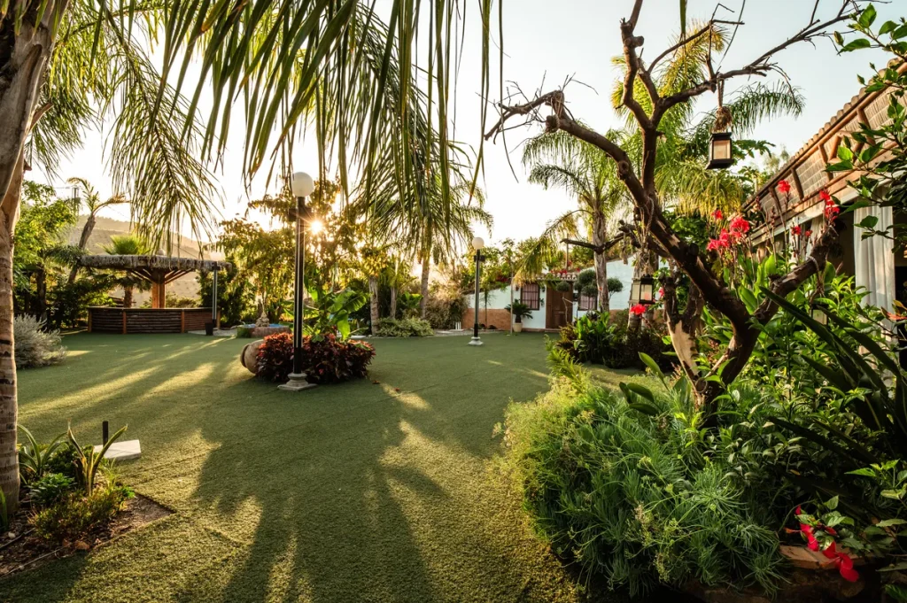 finca candles garden area