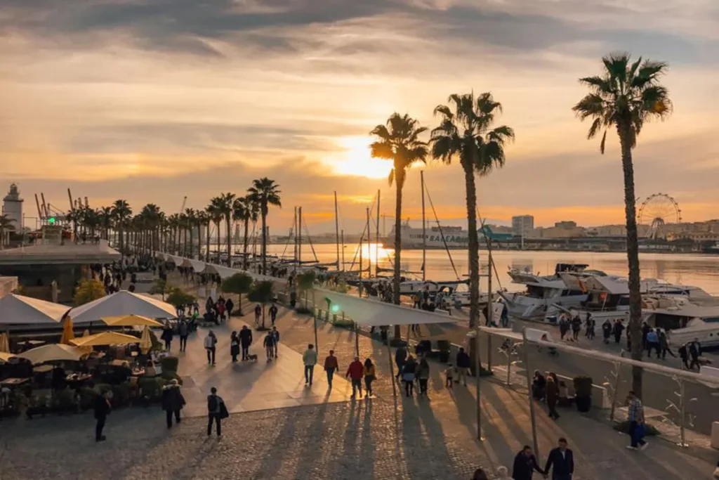 malaga port area