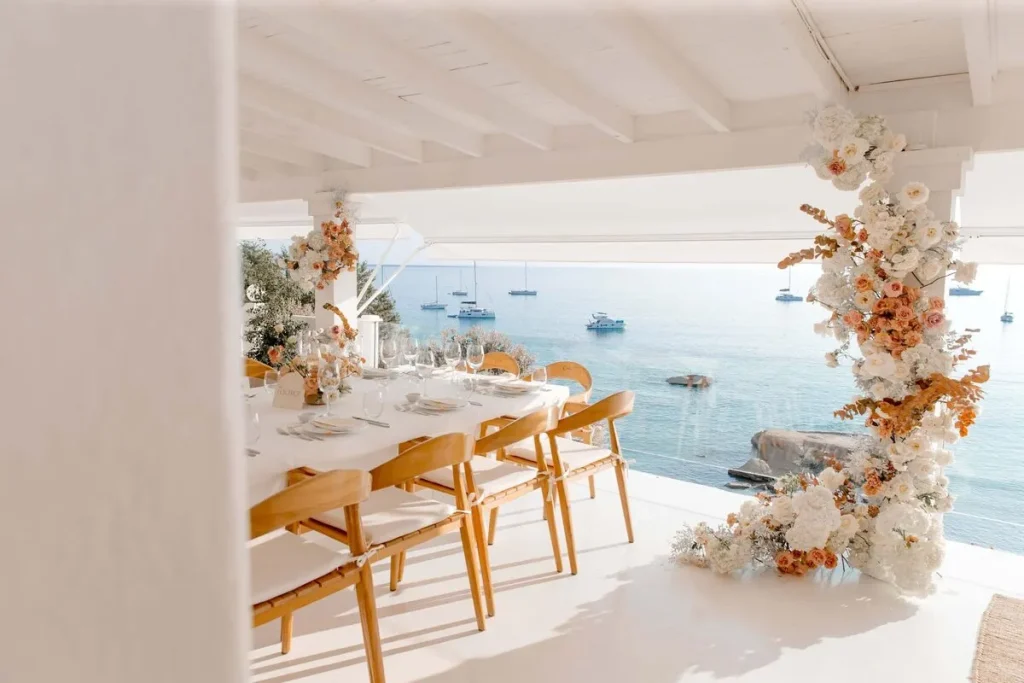 seaside view from restaurant venue