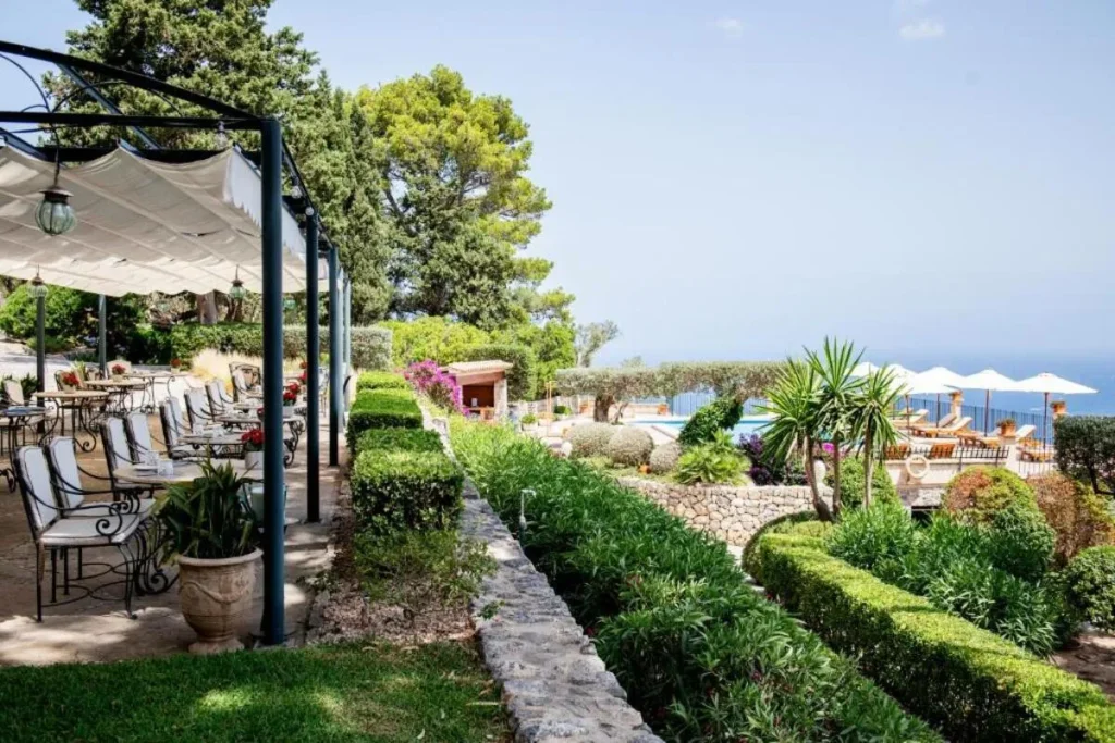 Garden area in Boutique wedding venue deya