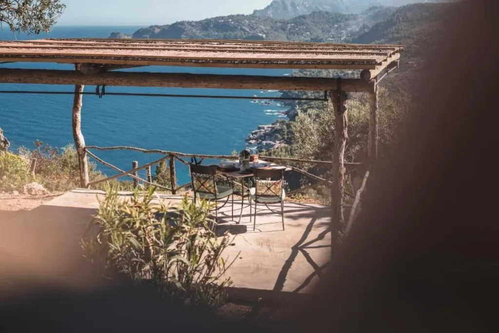 Views to the sea from wedding venue boutique hotel