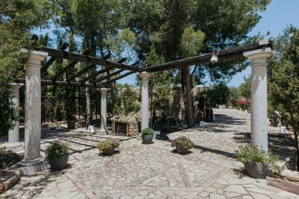 wedding area in ibiza villa
