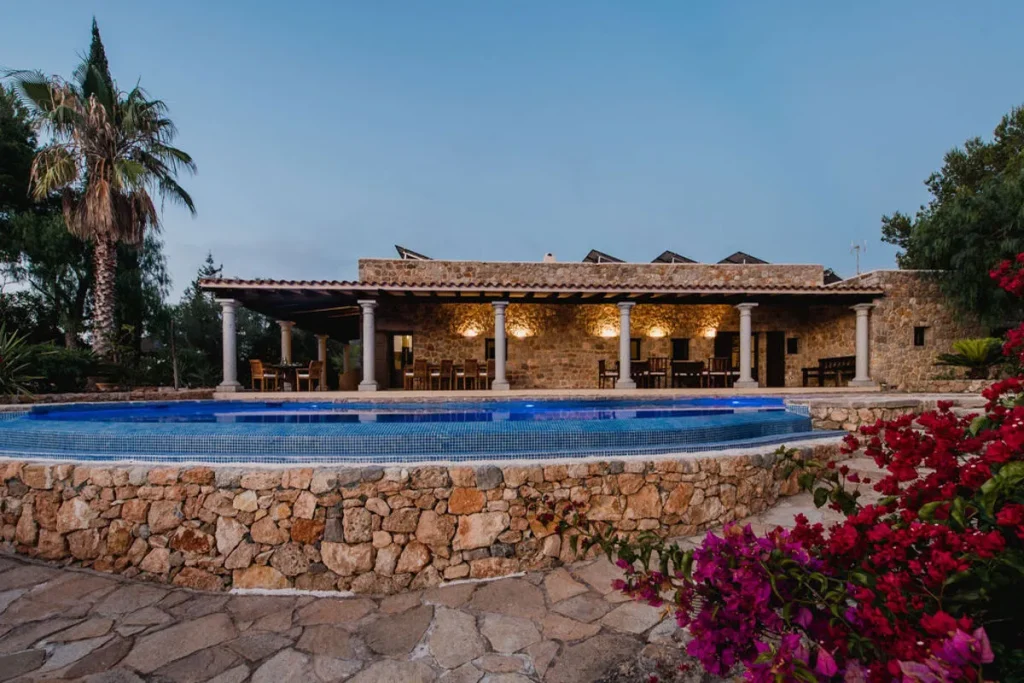 swimming pool in oasis villa ibiza