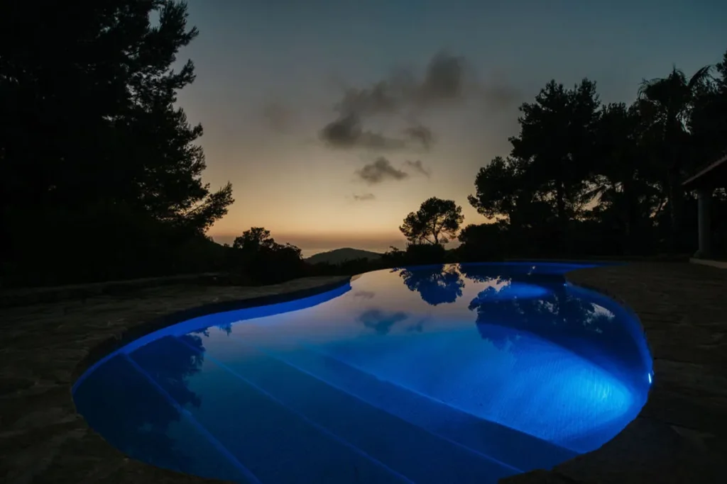 sunset in oasis villa in Ibiza