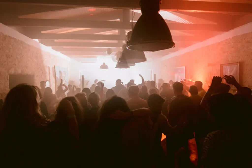 music area in ibiza farmhouse wedding venue