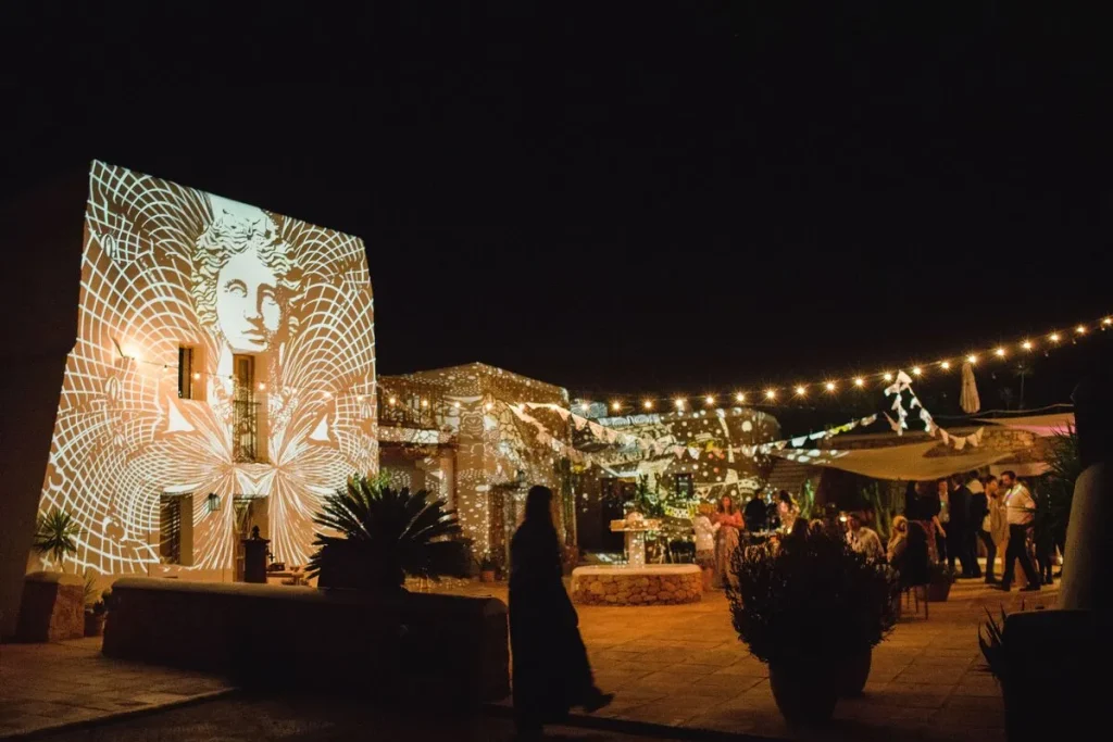 night wedding in ibiza farmhouse